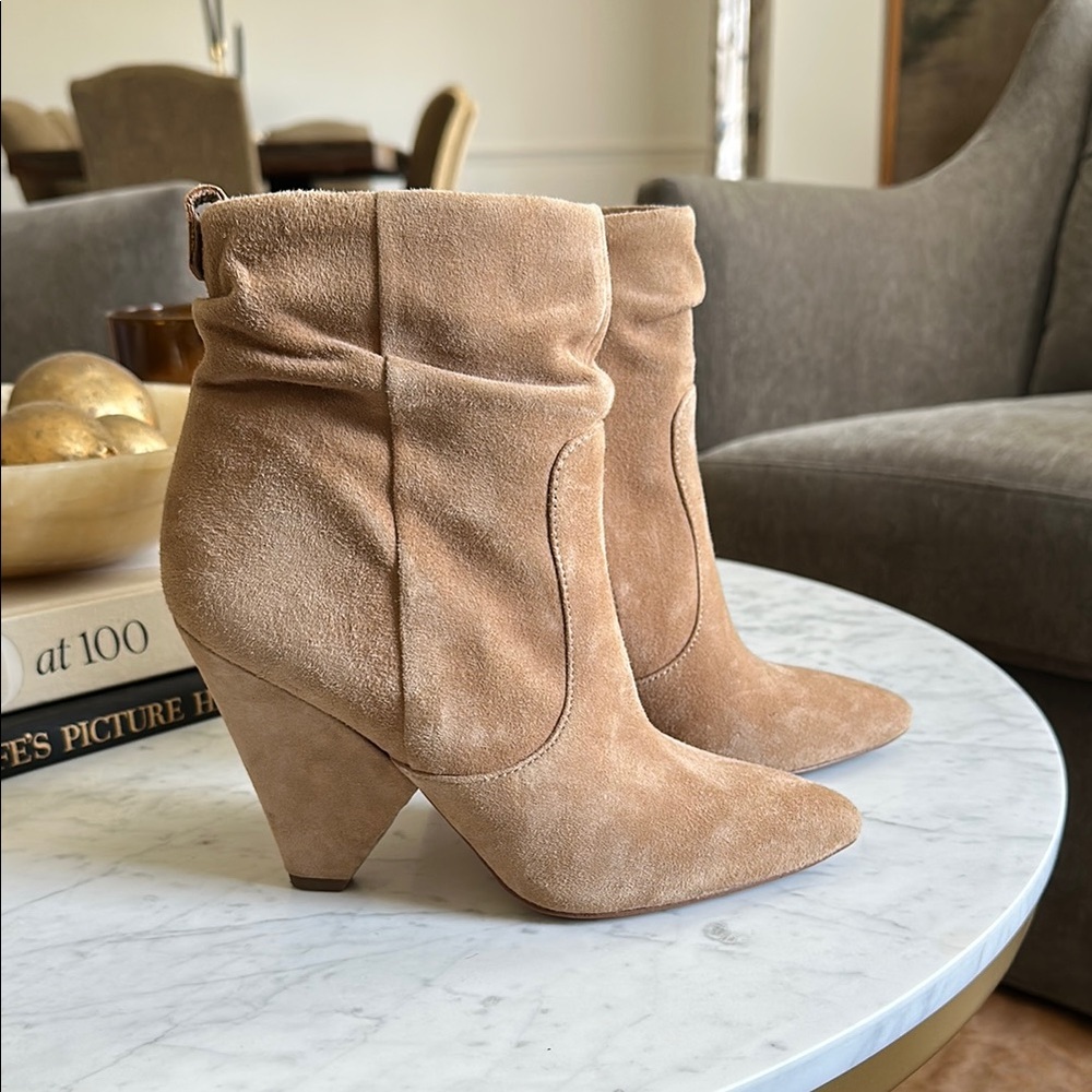 Women's Tan Suede Ankle Boots